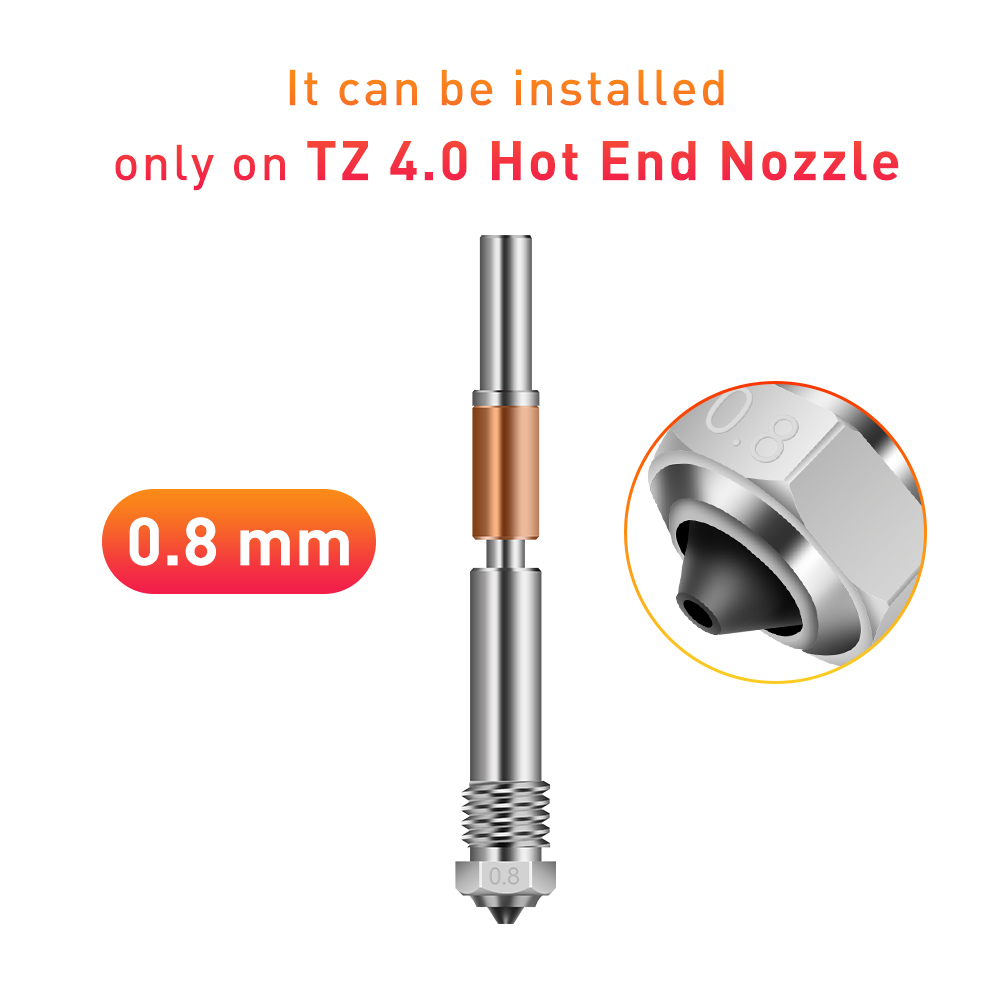 Nuovo aggiornamento TZ4.0 Hotend per BambuLab P1S, P1P, X1, X1C, X1E Ugello in acciaio temprato monopezzo caldo fine kit Accessori per stampante 3D: Viola