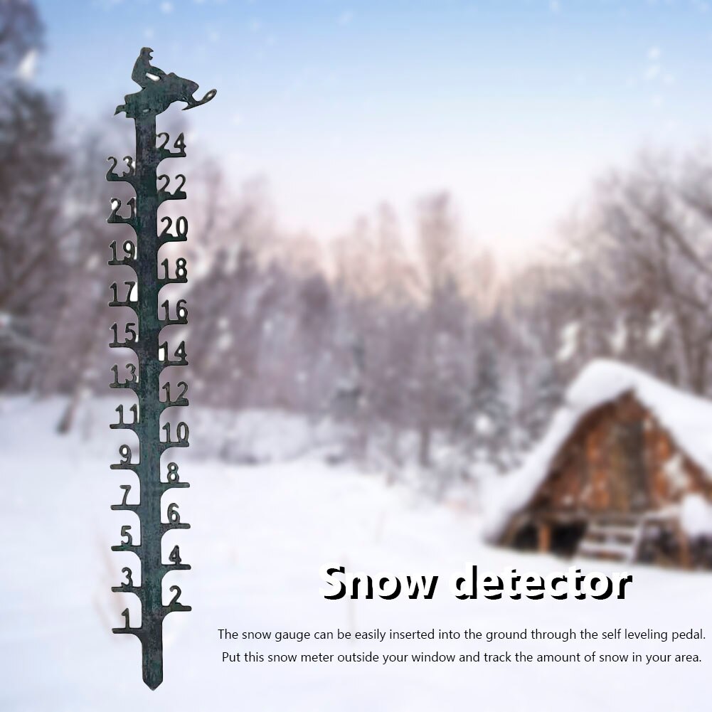 Cartoon Shape Snow Gauge Christmas Snow Measuring Meter Tester for Outdoor Garden Lawn Decor Supplies