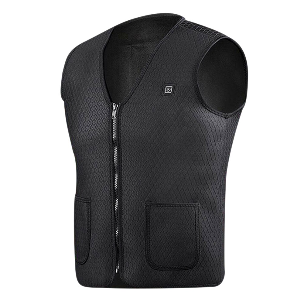 Electric Heated Battery Jacket Vest Outdoor Motorbike Winter Skiing Heat Coat Skiing J2Y: black M