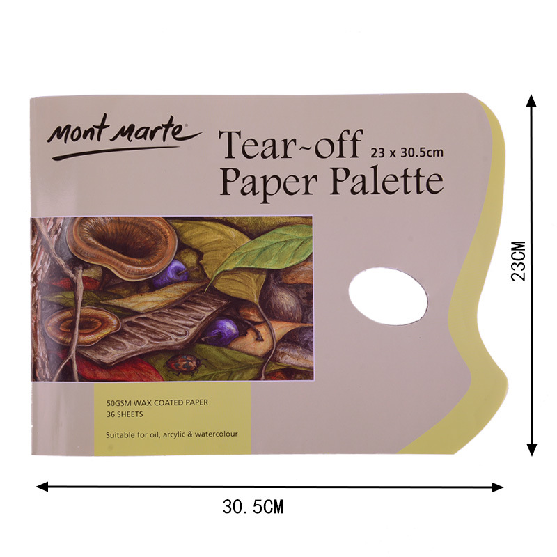 Can tear portable coloring paper studio disposable 36 pages oil painting gouache paint palette painting supplies