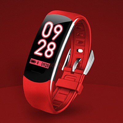 Bloeddrukmeter horloge kleurenscherm slimme armband multifunctioneel hartslag bloeddruk zwemmen waterdicht usb direct: Rood