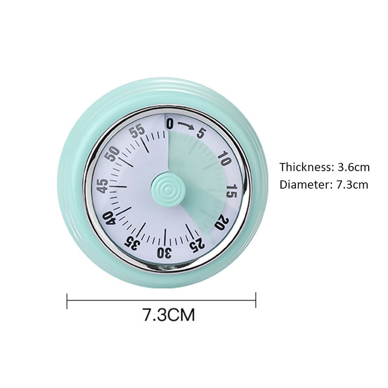 Kitchen Timer Round Shape Stainless Steel Mechanical Cooking Clock Time Reminder Cooking Timer Kitchen Timer