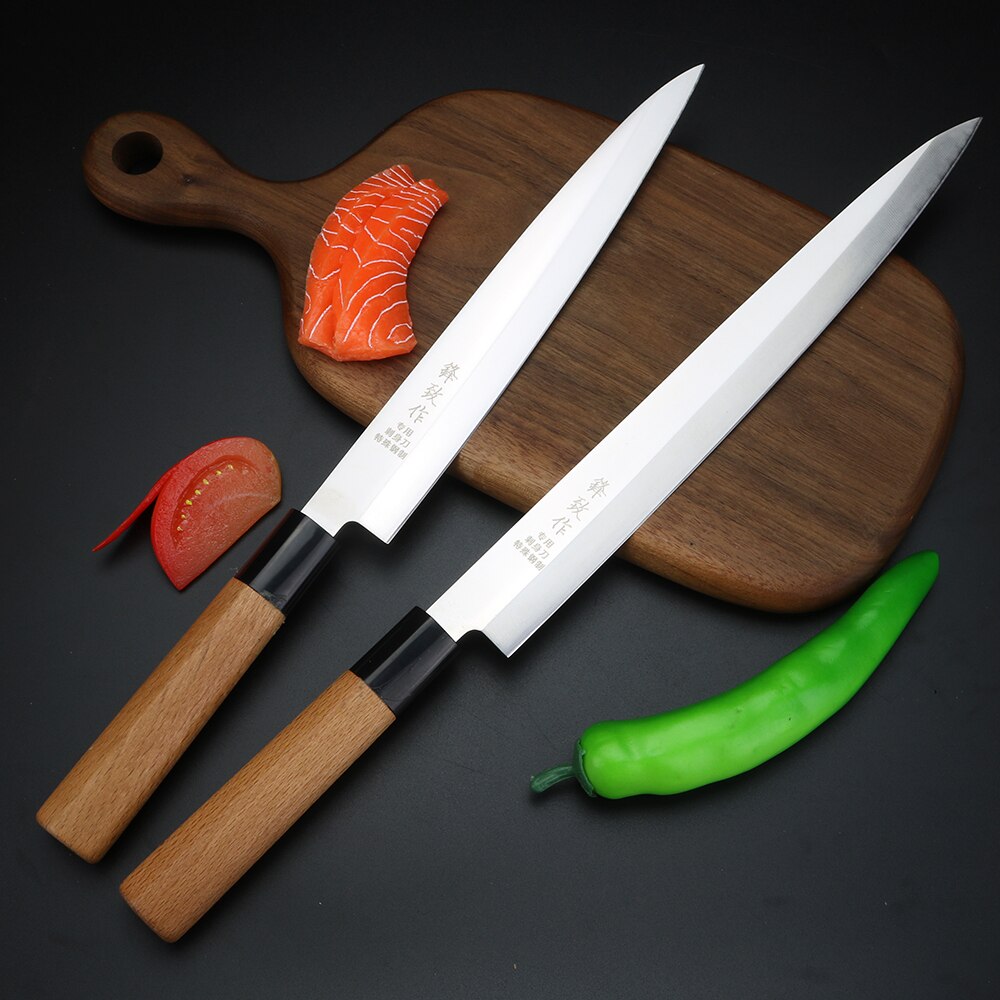 XUANFEN Edelstahl Japanischen Lachs Schneiden Messer Sashimi Küche Sushi Messer Sashimi Spezielle Messer einstellen