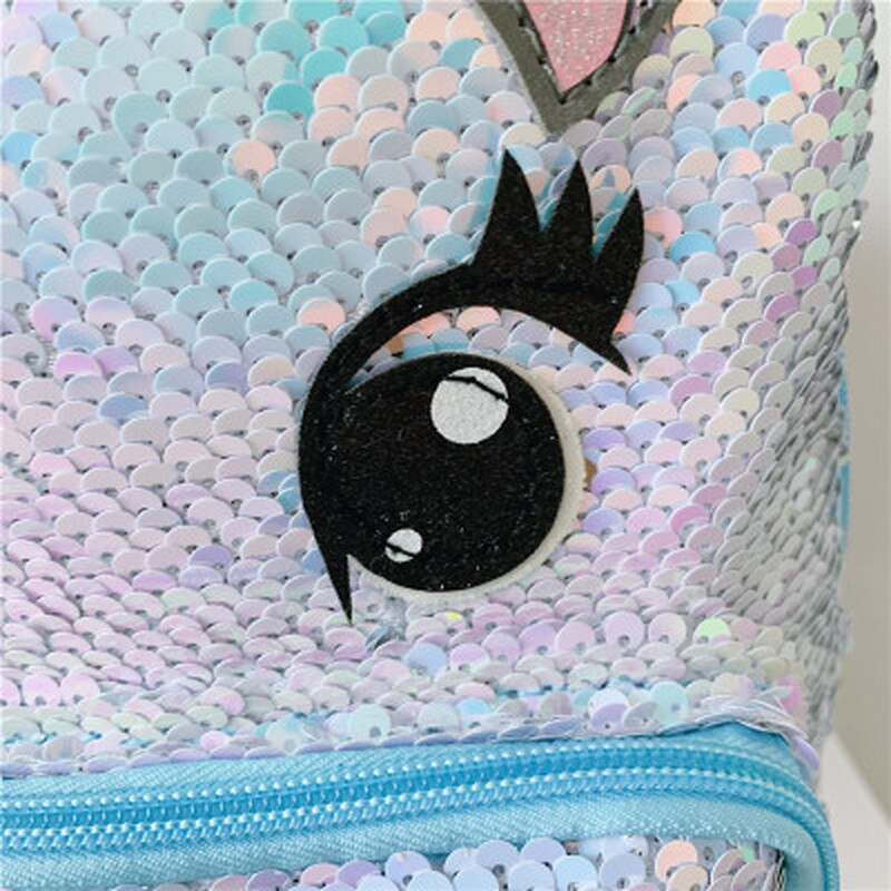 Girls Sequins Unicorn Backpack Women Large Capacity Bag Girl Book Bag Satchel School Bag for Teenager Student All-Match