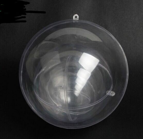 50 stuks 4 cm Transparante Plastic Candy Box invulbare bal kerstballen Decor bruiloft Xmas kerstboom decoratie