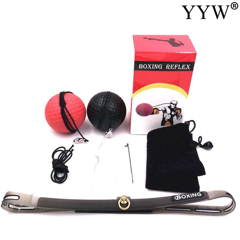Boxing Reflex Punching Balls Head-mounted Speed Balls Improve Force Hand Eye Reaction Training Set Stress Gym Boxing Exercise: 3