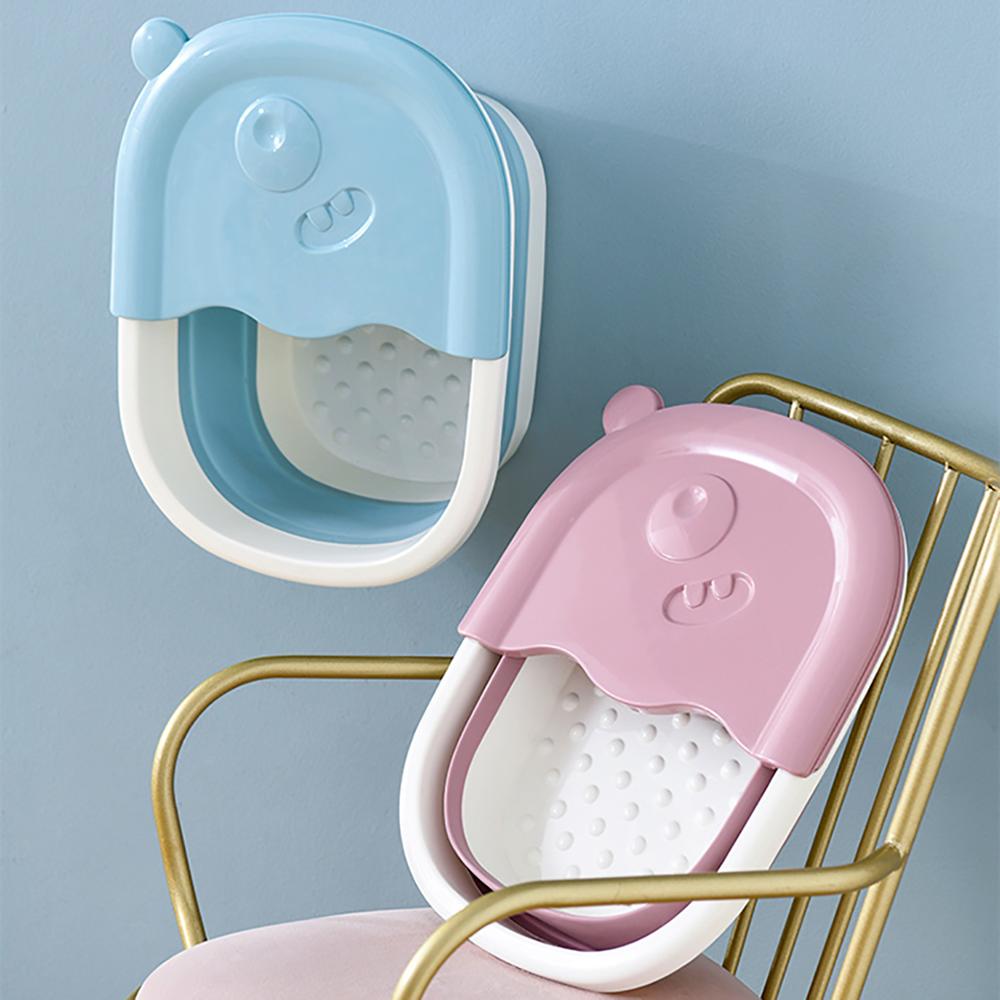 Plastic Foldable Bucket Foot Bath Bucket Bathroom Foot Wash Basin Laundry Buckets Portable Folding Water Container Large