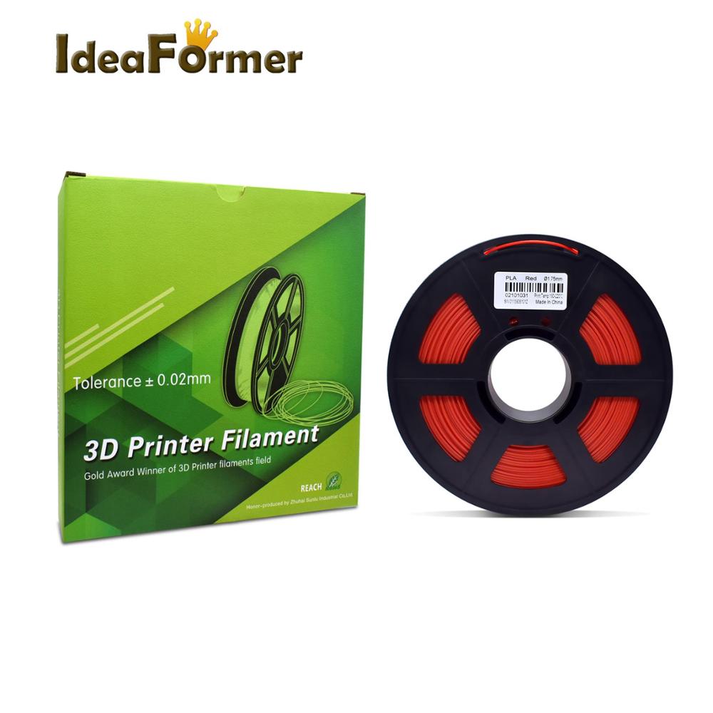 0.5 KG/rouleau 3d filament d'impression PLA 1.75mm impression blanc/noir/rouge/jaune/vert et autres couleurs pour filament d'imprimante 3D: Rouge