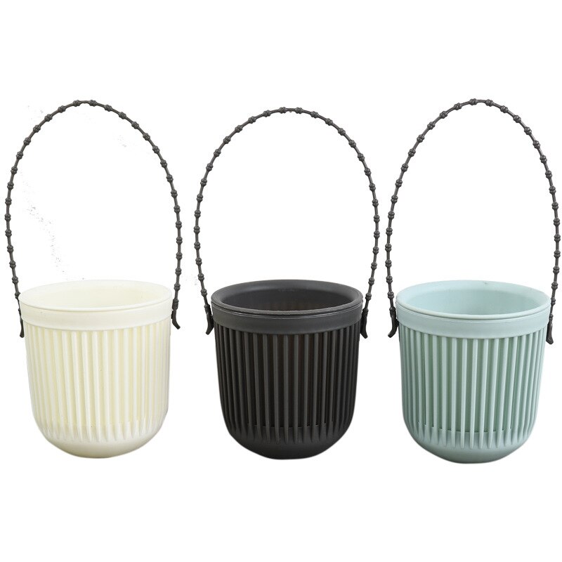Plastic Resin European-style Engraved Distressed Outdoor Planting Pot Gallon Pot Nursery Pot Plastic Pots for Seedlings