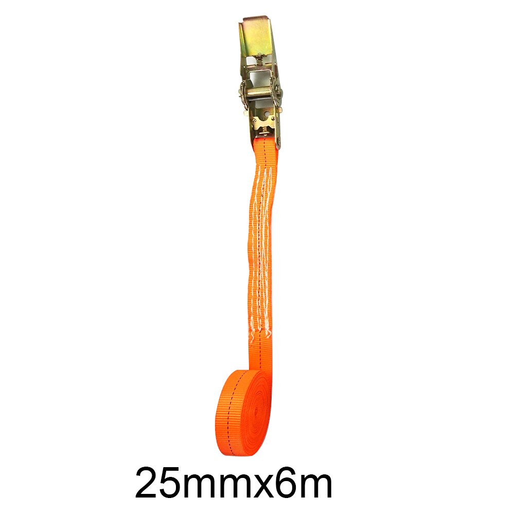 Lashing Transport Car Cargo Tensioning Belt Polyester Ratchet Straps Bundling Portable Truck Tie Down Motorcycle Heavy Duty: 25mmx6m