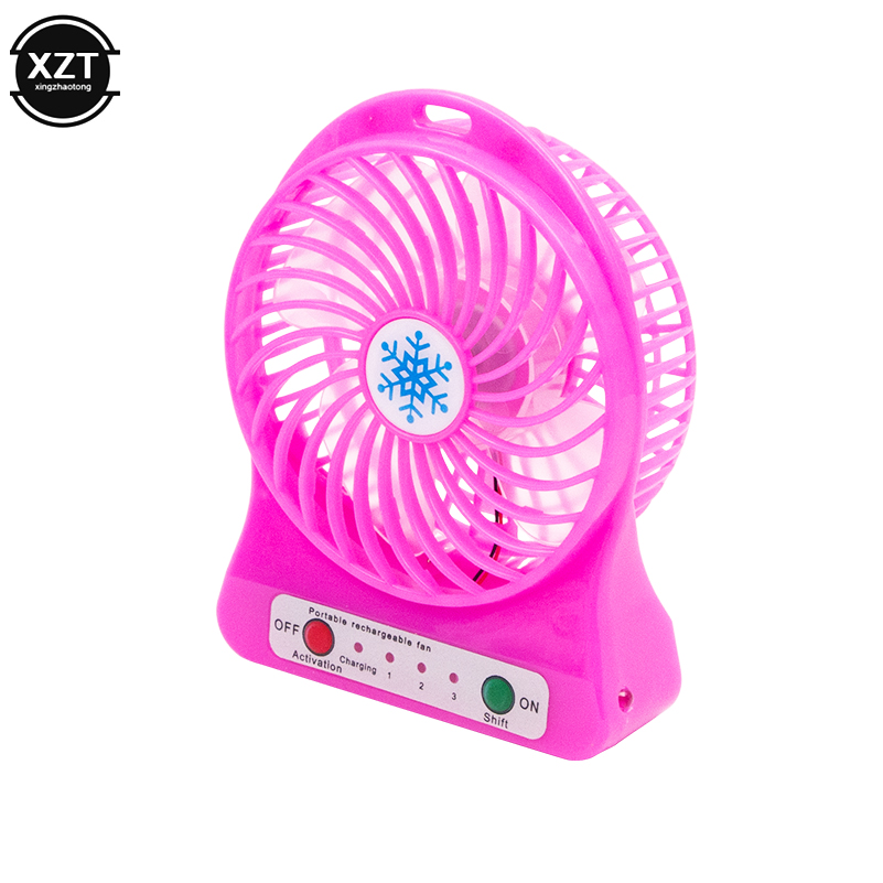 tragbare Mini USB Fan LED Licht Luftkühler Kleine Schreibtisch 18650 Batterie Fan für PC Laptop Lüfter ventilador