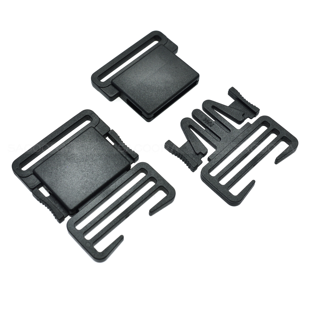 1pcs Side Release Flat Buckle with Tri-Glides Slider Adjustable Belt Clip Webbing Size 25mm 30mm