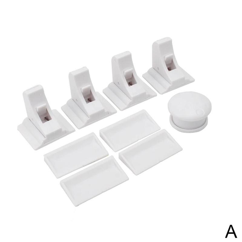 Child Cabinet Door Magnetic Locker Kids Safety Magnetic Lock Children Protection Drawer Cupboard Security Latches: 4 locks 1 key