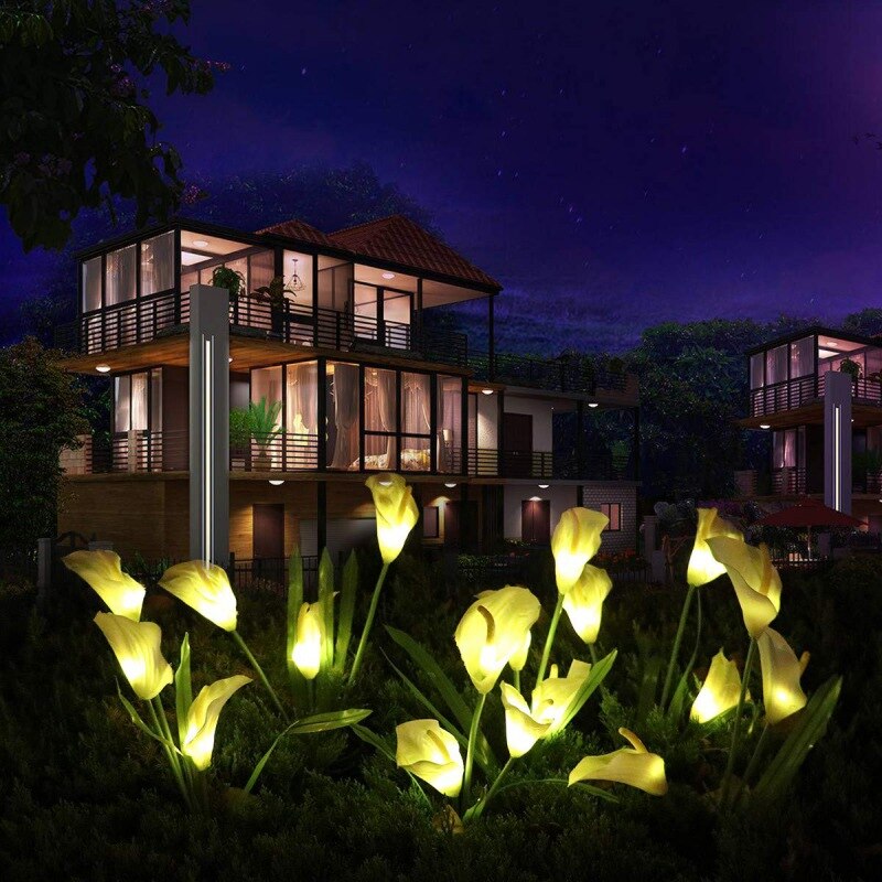 Buitentuin op zonne-energie led-lamp op zonne-energie, tuinverlichting voor thuis, landschapsnachtbloemlamp