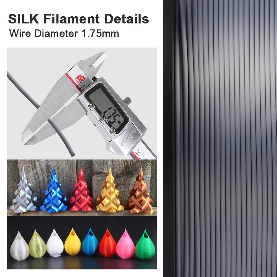 Enotepad Pla Zijde 1.75Mm 100% Geen Bubble Met Vacuüm Verpakking 3D Printer Filament Wirwar Gratis Tolerantie +/-0.02Mm Snelle Levering