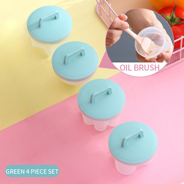 4pcs Egg Cooker Multi-function Grinding Tool High Temperature Resistant Egg Mold Forming Machine Kitchen Baking Accessories: green