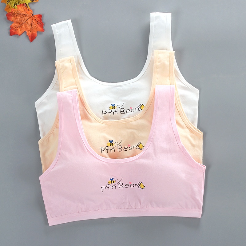 Girls bra development period vest type cotton first breathable girls tube top 10 to 16 years old summer student underwear
