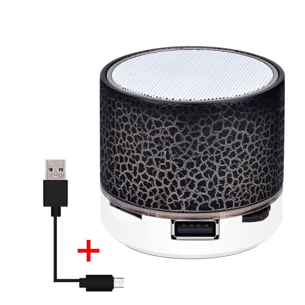 Draadloze Bluetooth Kleurrijke Licht Kleine Crack Sound Speaker Audio Mobiele Telefoon Mini Subwoofer Ondersteuning Tf Card / U Disk/aux: Black