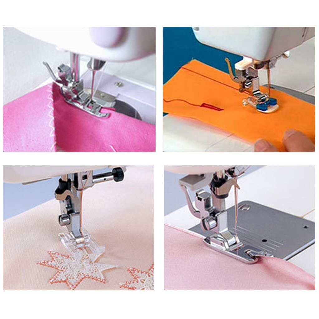 11pc/Set Sewing Machine Accessories Presser Foot Feet for DIY Sewing Machines Feet Kit For Leather Zipper Buttons Tools #25