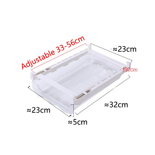 Fridge Organizer Storage Rack Freezer Shelf Pull-out Refrigerator Storage Box Food Preservation Keep Fresh Partition Container: B