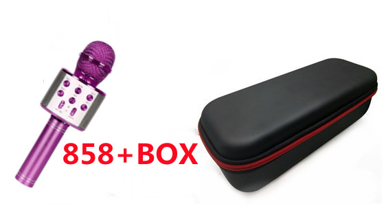 WS-858 Tragbare Drahtlose Bluetooth Mikrofon, EIN Mikrofon, Dass Unterstützt Mehrere Geräte, Home KTV Multi-Funktion Mikrofon: 858-Purple-Box