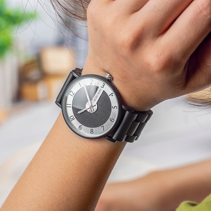 Bobo bird houten horloges herenhorloges houten band quartz horloge ideale items w *q23