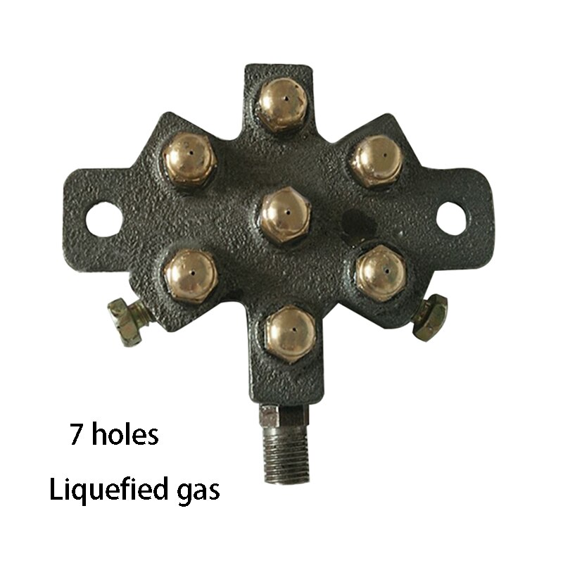 Cast Iron Burner for stove natural gas liquefied oven stove kitchen propane portable gas jet burner stove 4/7 hole 1pc: B