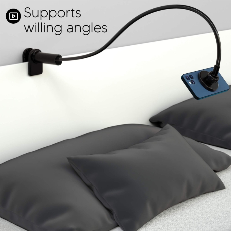 Magnetische Telefoonhouder Bed Gooseneck Mount Telefoon Klem Voor Bureau Flexibele Luie Lange Arm Stand Voor Magsafe Case