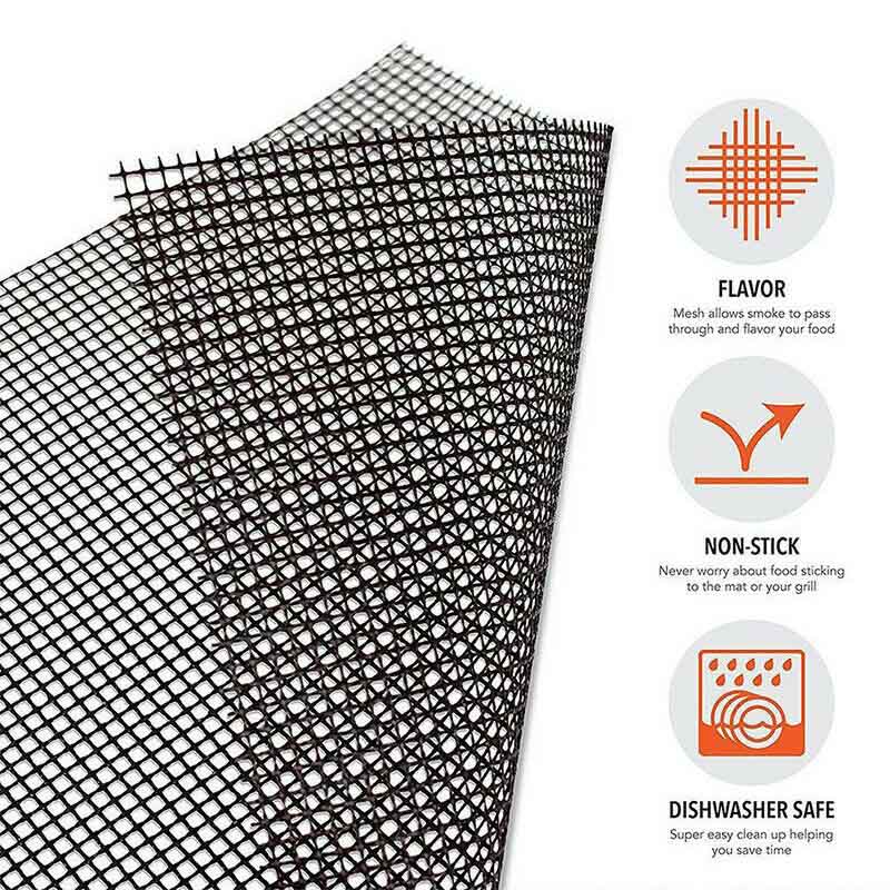High BBQ Mesh Grill Mat Non Stick Grilling Mat for Outdoor Picnic Camping UEJ