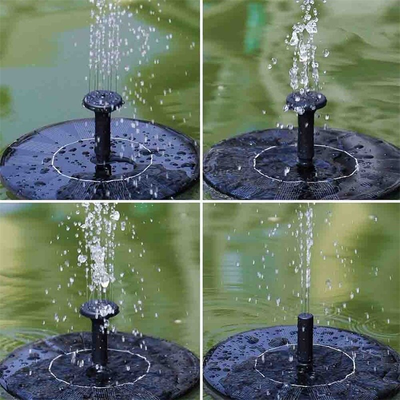 Mini Solar Powered Fountain Garden Pool Pond Solar Panel Floating Fountain Garden Decoration Water Fountain For Bird Bath