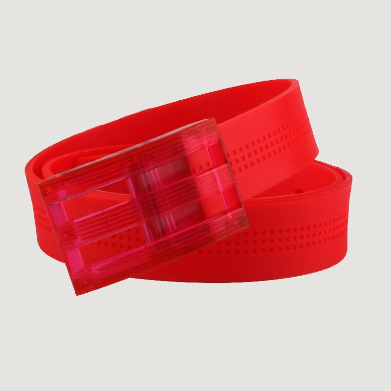 Ceinture en Silicone pour hommes et femmes, taille ajustable, boucle en plastique parfumée, couleurs bonbons, ceinture en caoutchouc, Style coréen