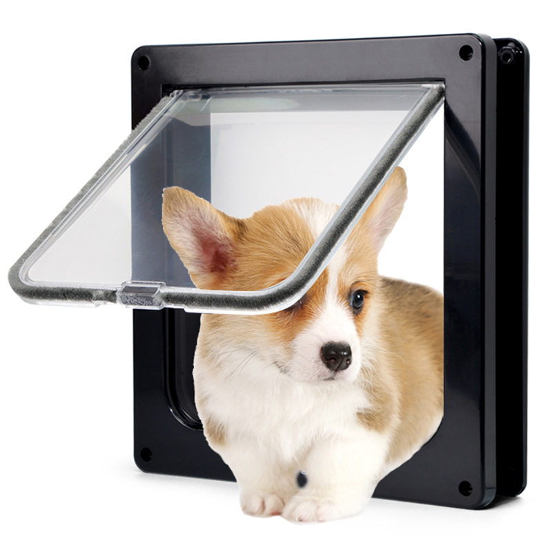 Hond Flap Deur Smart Security 4 Manier Lock Abs Plastic Deur Bestuurbare Schakelaar Richting Hond Kat Gate S/M/L/Xl 5 Kleuren