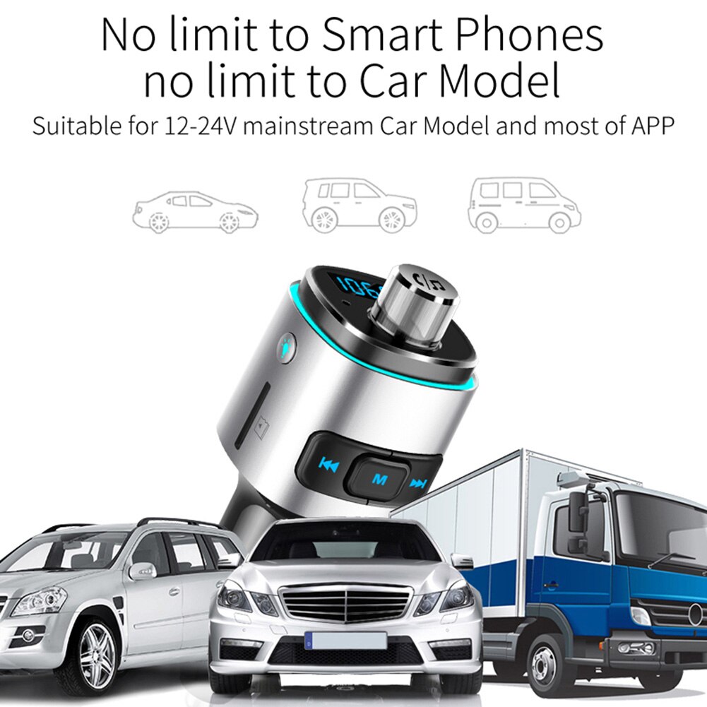 BC42 Auto Bluetooth Audio- Empfänger MP3 Musik Spieler Adapter Ladegerät FM Sender Hände-freies TF U Disk QC 3,0 schnelle Ladung