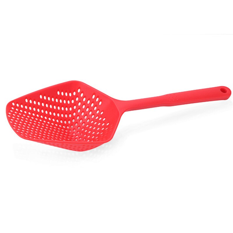 Espátula de plástico para cocina, espátula de hielo con fugas de agua, utensilios de cocina para lavar verduras: Red Style 1