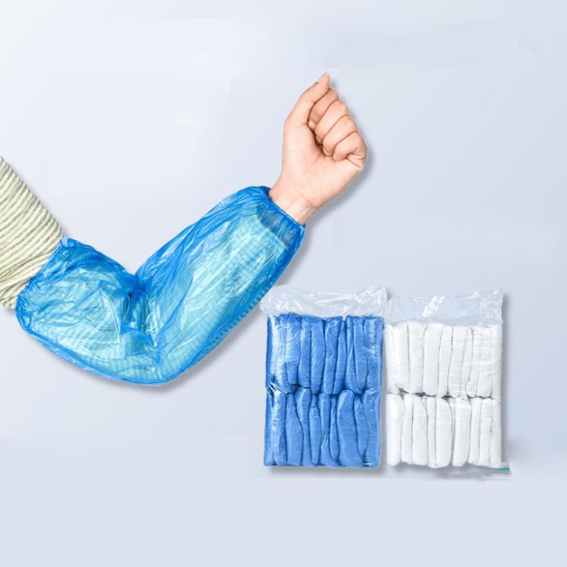 100 Pcs Waterproof and Oil-proof Disposable Arm Sleeves Household Cleaning Dustproof Supplies Disposable Protective Long Sleeves