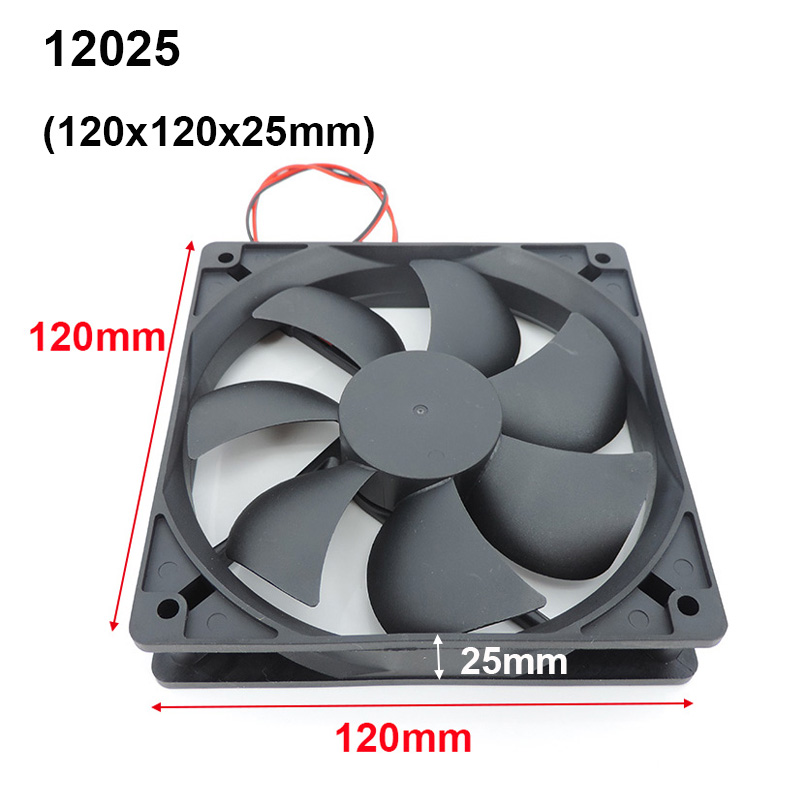 4010 12025 8010 30mm dc 5V 12V 24V ventilador de refrigeración caja de Motor sin escobillas silencioso 40MM 50MM 60MM 70MM 80MM 90MM 120MM para impresión 3D 2PIN