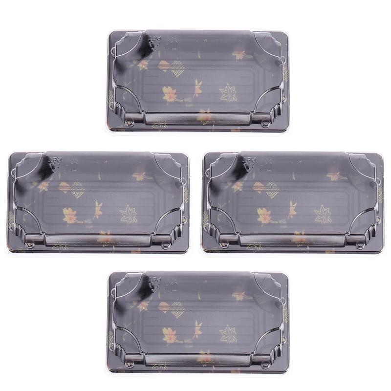 50 Pcs Disposable Sushi Box Plastic Packing Box Portable Food Storage Printed Takeaway Disposable Sushi Packing Box: Jinye