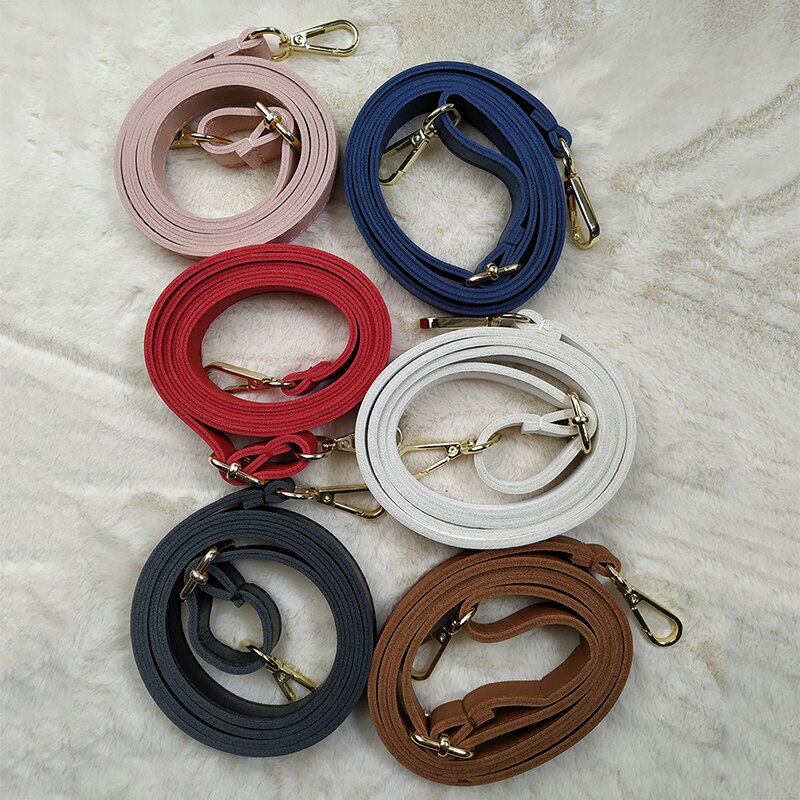 Bolso de hombro tipo bandolera para mujer, de PU, 1 Uds., Correa con asa, Color sólido, DIY, para bolso, cinturones, botón de Metal, accesorios de correa