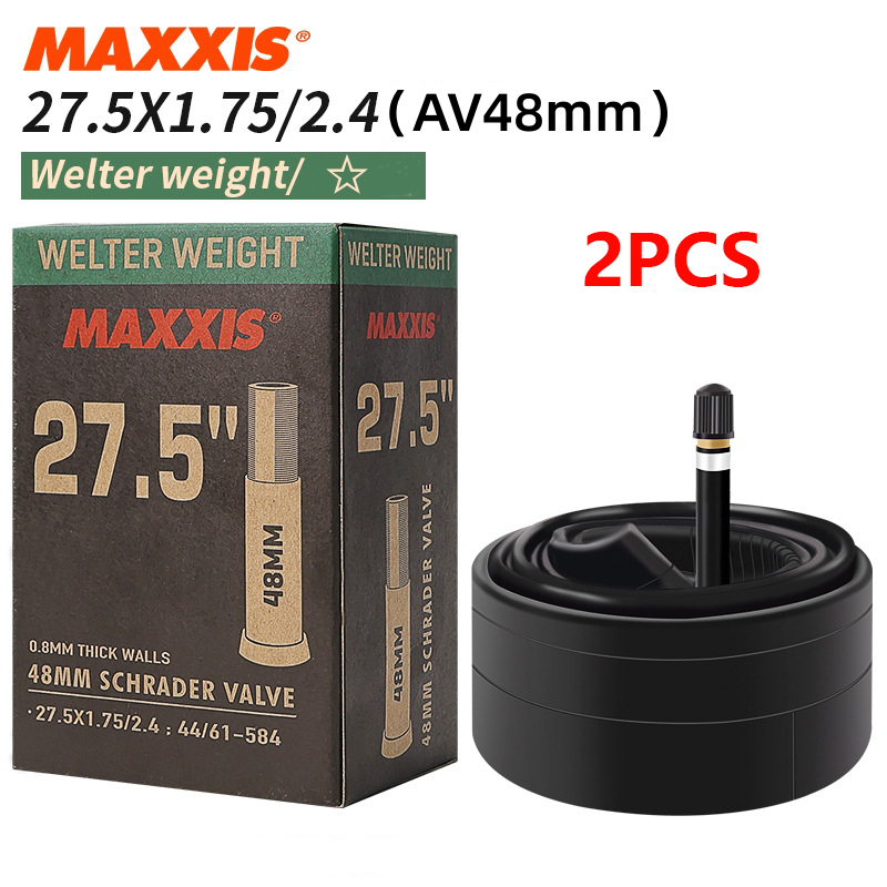 2PCS MAXXIS WELTER WEIGHT Bicycle Inner Tube 26/27.5/29 Inner Tube Of Mountain Bike Road Bike AV(SV) FV(PV) Origina Inner Tube: SKY BLUE