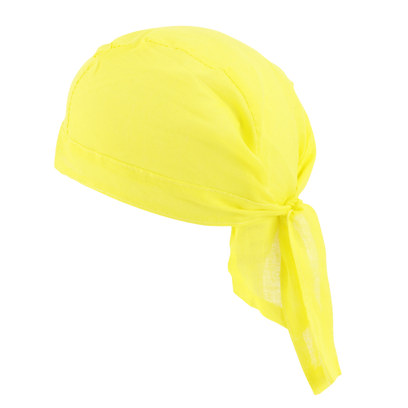 Unisex algodón Durag hombres mujeres transpirable Bandana sombrero doo du trapo diadema sombrero de pirata gorra de quimio accesorios para el cabello de Color sólido: Azul