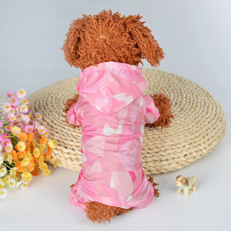 Dog raincoat waterproof sun protection clothing summer thin four feet raincoat Teddy Pet Dog Clothes for small dogs puppies