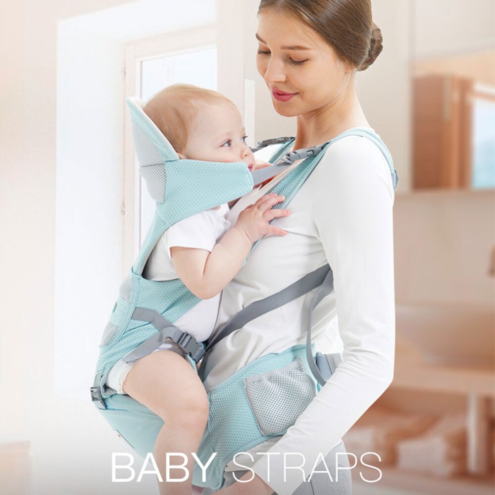 Multifunctionele Baby Carrier Met Hip Seat Voor Baby 'S Kinderen Van 0-36 Maanden Katoen Mesh Ademende Stof met Padding