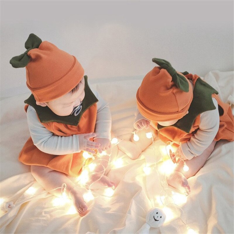 MILANCEL 2021 primavera bambino corpo carino Pumkin bambino ragazze completo da uomo bambino ragazzi corpo con cappello