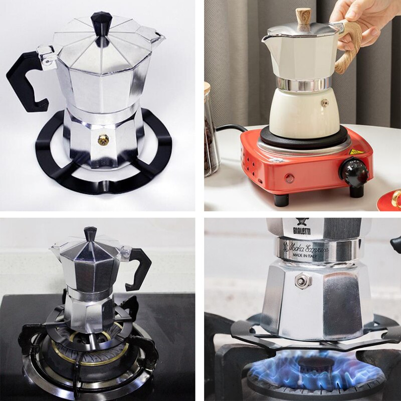 1 Pcs Iron Gas Stove Cooker Plate Coffee Moka Pot Stand Reducer Ring Holder Durable Coffee Maker Shelf