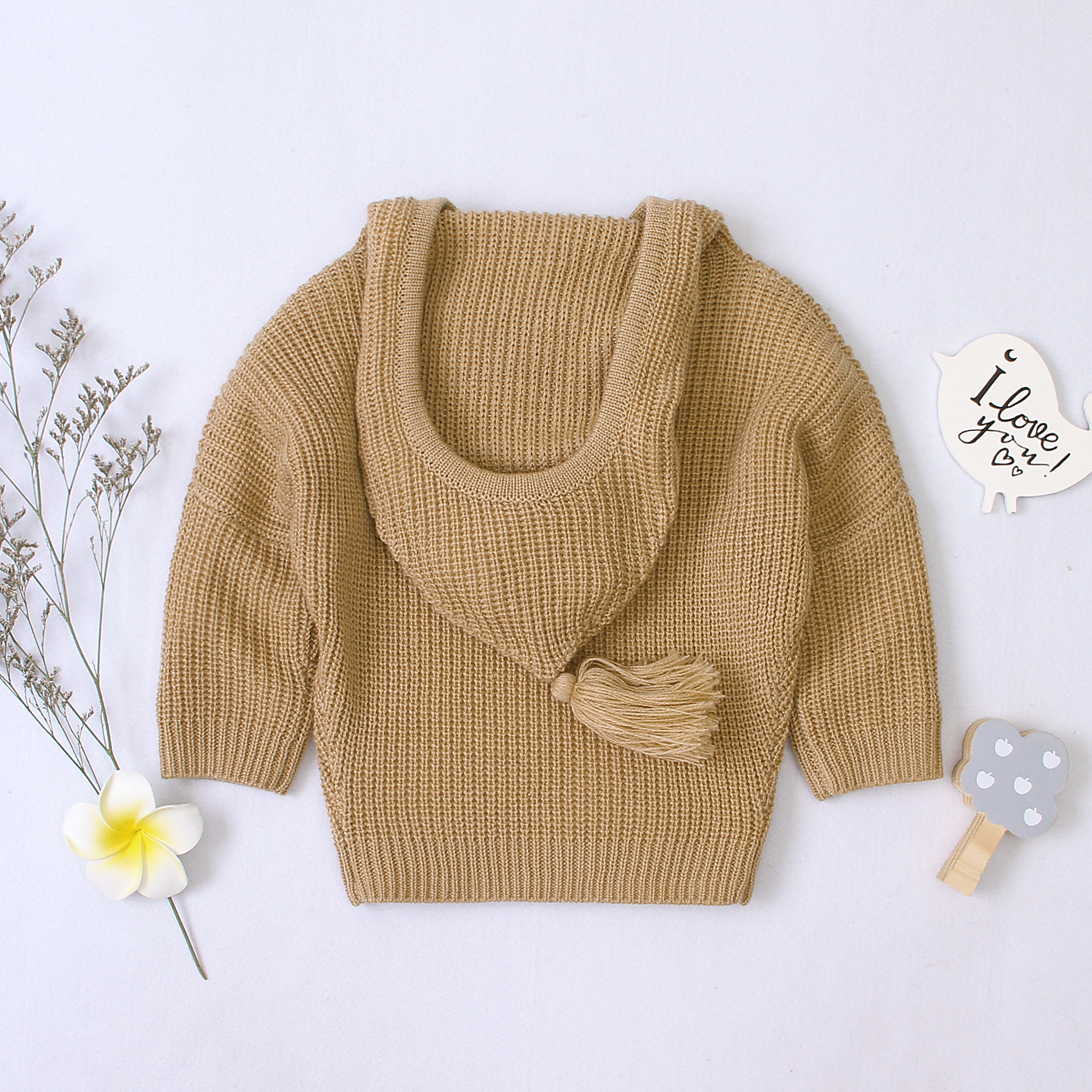 Fantasia infantil de malha com capuz, casaco quente para meninos e meninas, manga longa, para primavera e inverno, roupas de natal de 6 a 3 anos