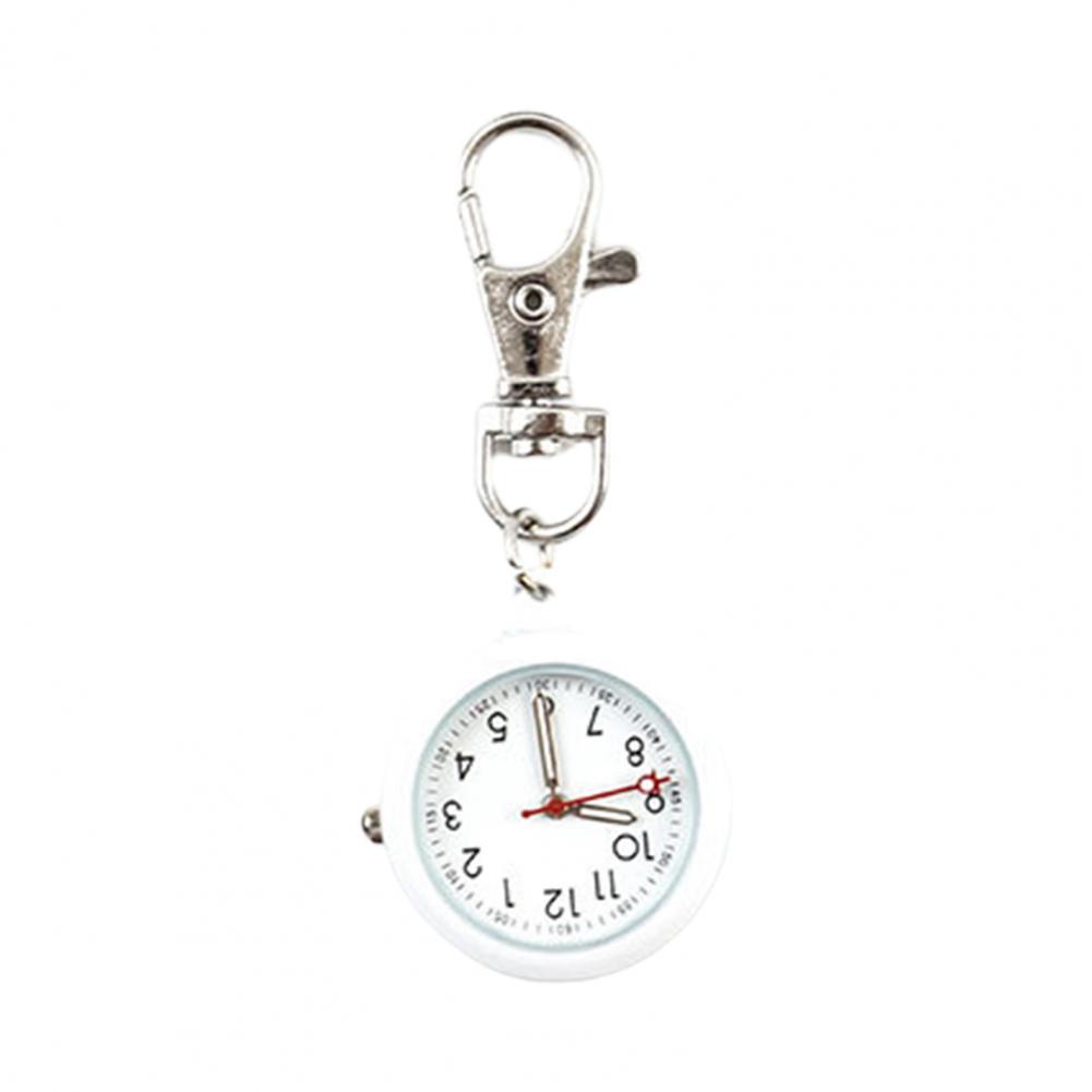 Verpleegster Zakhorloge Waterdicht Quartz Batterij-aangedreven Unisex Sleutelhanger Horloge Cadeau Horloges Klok Voor Vrouwen Man Horloge: WHITE