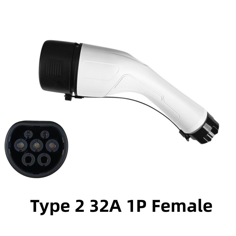 type 2 evse hunnladerplugg til elbil iec 62196 -omformer 16a 32a til ladestasjoner til elbiler, erstatningsplugg: Gul / svart