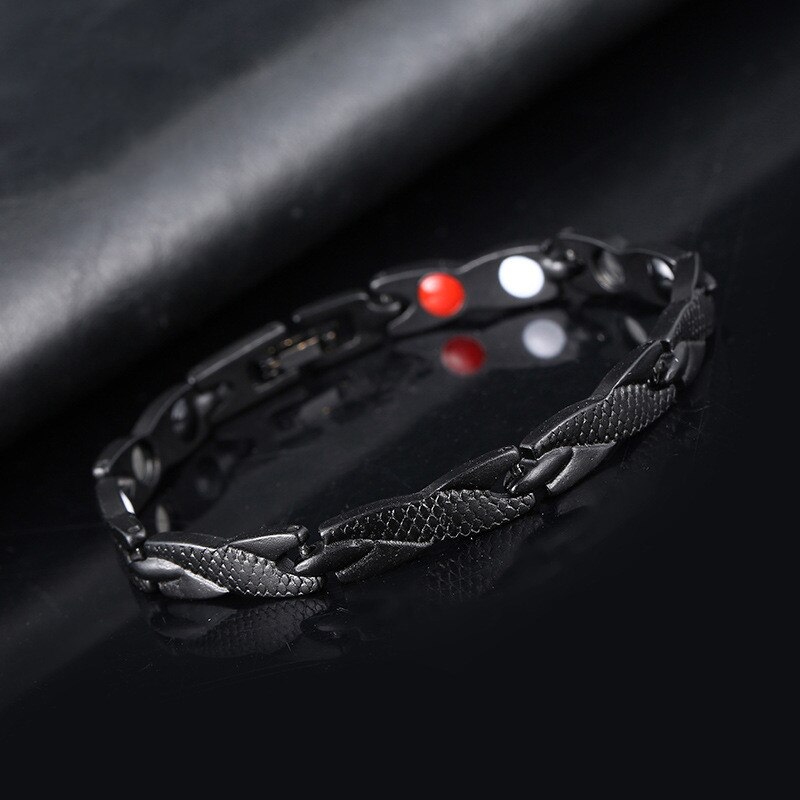 Verdrehten Drachen Magnetische Therapie Paar Armbinde Abnehmbarer Frauen Männer Armreif Abnehmen Therapie Armbinde Gesundheit Pflege Schmuck NEUE: Schwarz