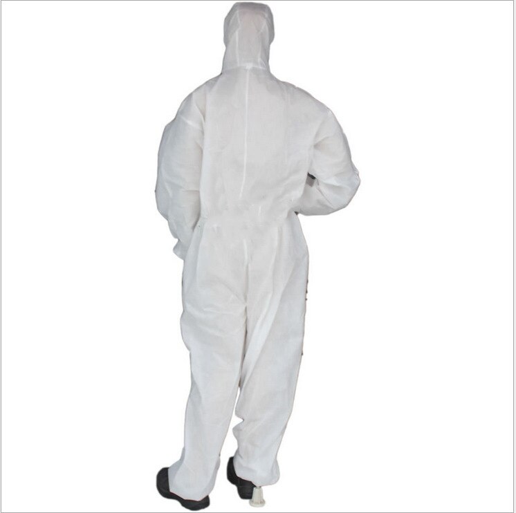 Professionele Wegwerp Witte Overall Schilder Beschermende Kleding Algehele Boiler Pak Hooded Anti-Virus Anti-Epidemie Laboratoriumjas