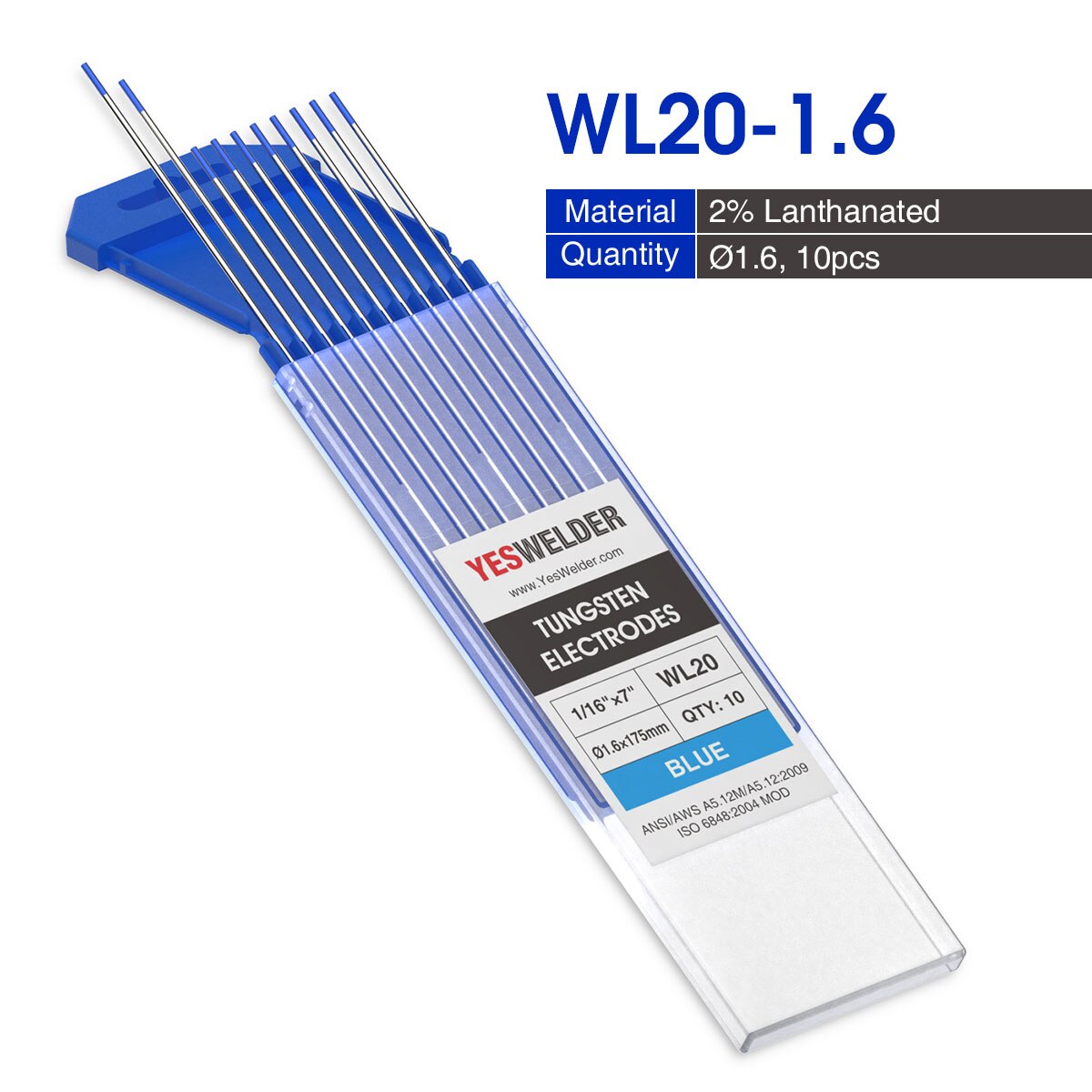Tig Rods Display YESWELDER Tungsten Electrode TIG Rod 1.0, 1.6, 2.4... – Grandado